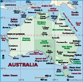 แผนที่ออสเตรเลีย