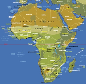 แผนที่แอฟริกา