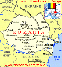 แผนที่ประเทศโรมาเนีย MAP OF ROMANIA 