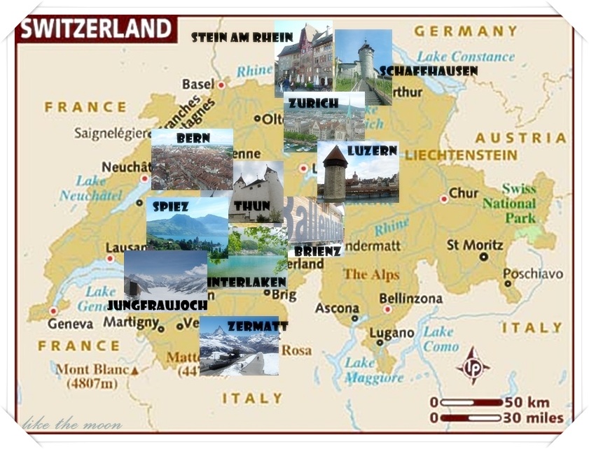 แผนที่สวิตเซอร์แลนด์